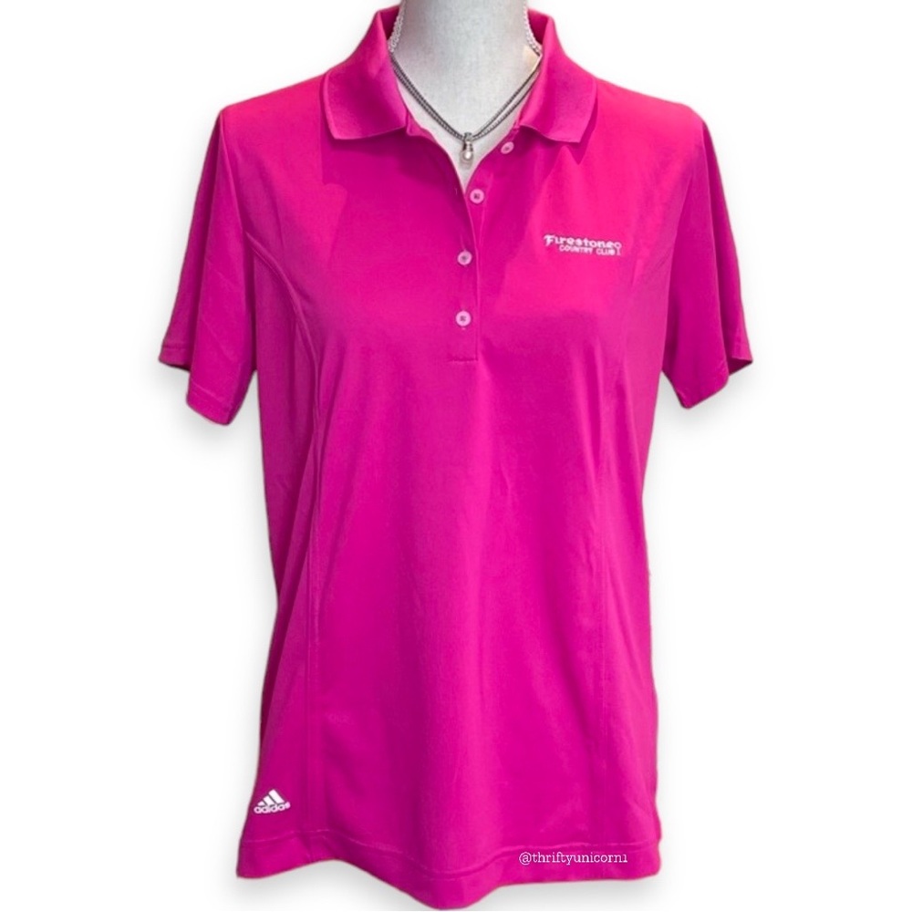 🫶 Adidas Women’s Pure Motion Pink Golf Polo Shirt ~ Size Large
